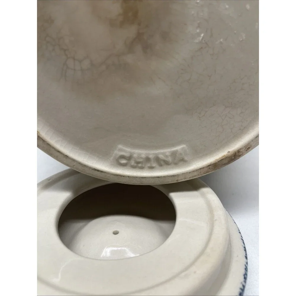 Dispenser American Country Heart Stoneware Pottery Pot Crock Coffee Tea Water